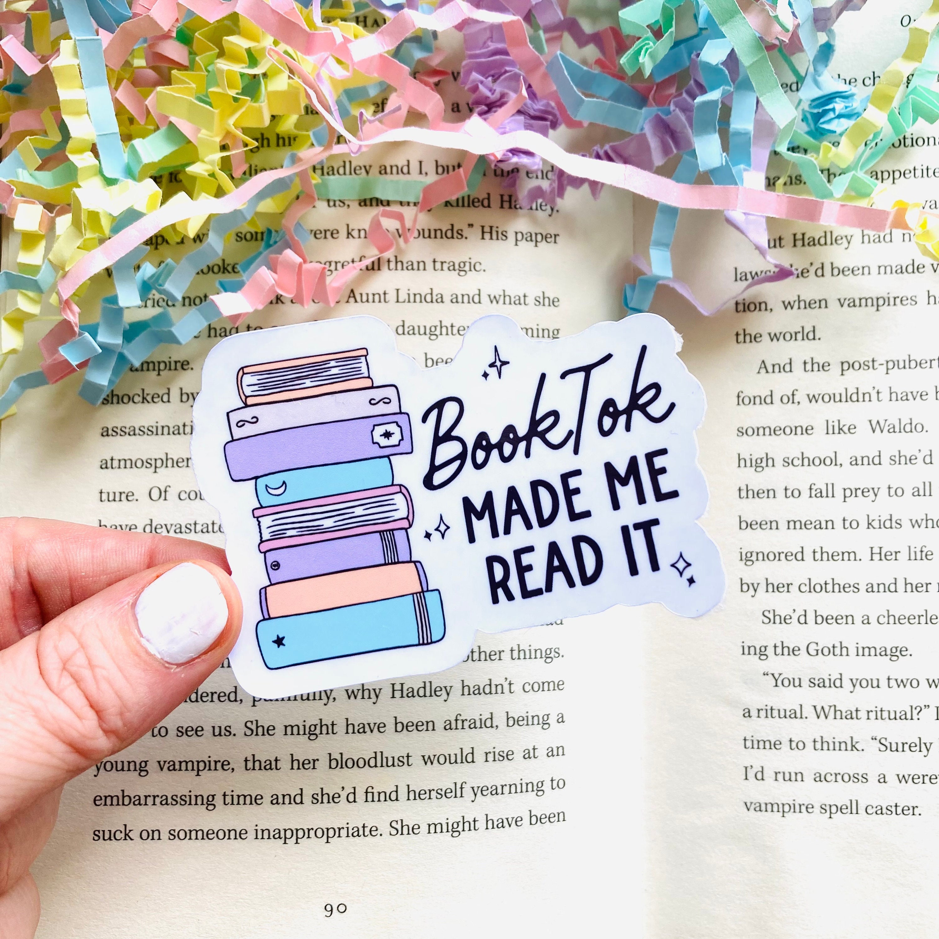 Discover Booktok Bookstagram Book Lover Sticker