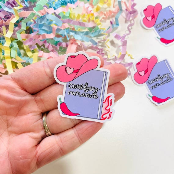 Cowboy Romance Sticker, Spicy Romance Book Lover Sticker, Smutty Book Lover, E-reader Sticker, Sticker for Kindle Case, Kindle accessories