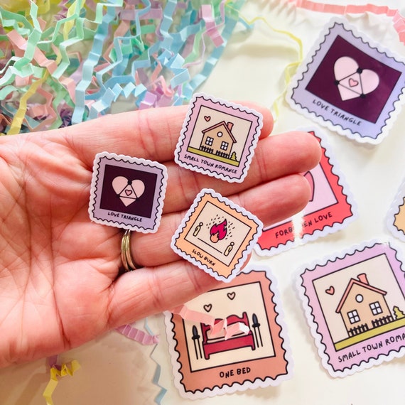 Romance Tropes Stamps Sticker, Smut Lover Sticker, Spicy books Sticker, Slow Burn Book Club, Kindle Sticker, Sticker for kindle Case