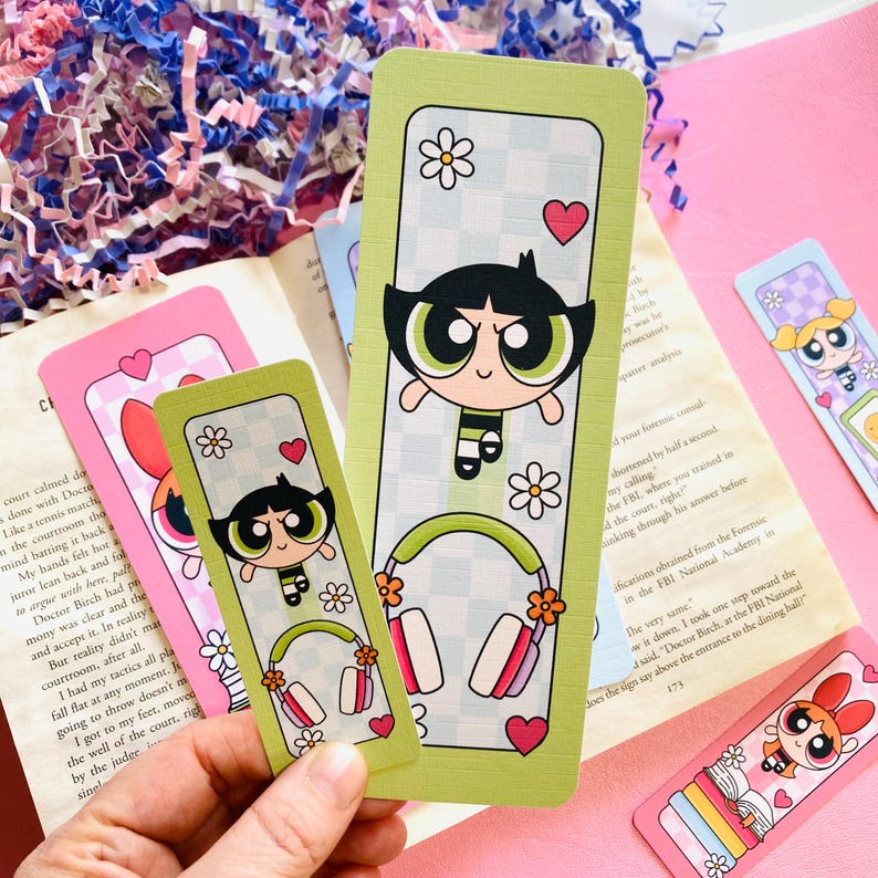 Powerpuff girls linen bookmark