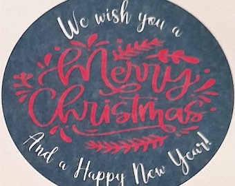 24 Desejamos a você um Feliz Natal e um próspero ano novo adesivos