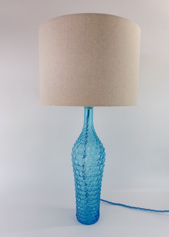 Turquoise glass lamp sale base