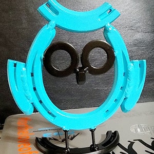 Owl Steel Horseshoe Art Custom Made Hand Made Welded