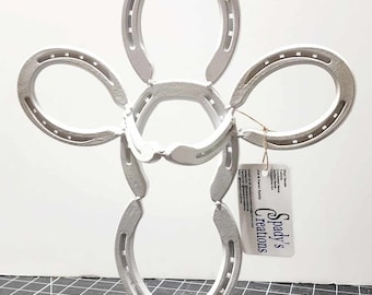 Horseshoe angel made to order and hand painted art.