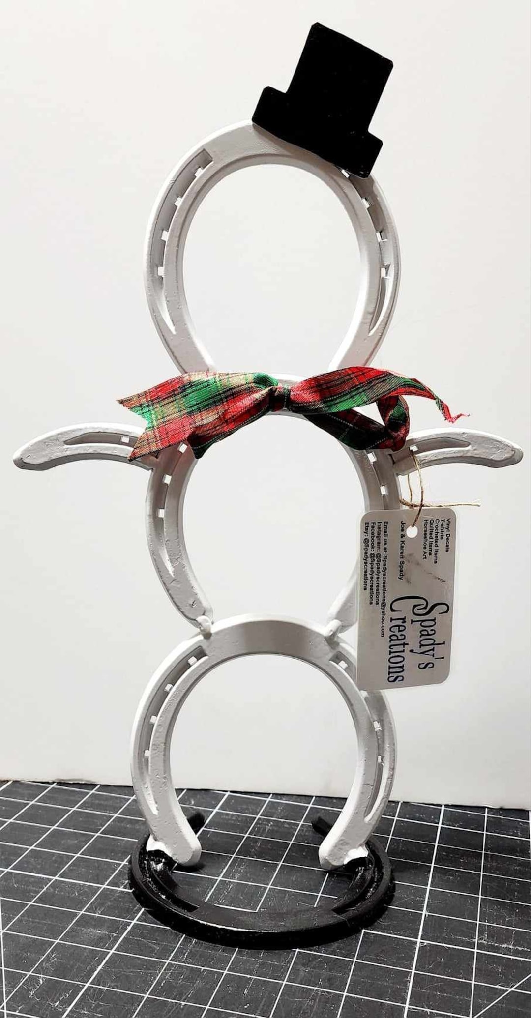 Horseshoe Snowman. Steel Horseshoes. Custom Made. Etsy