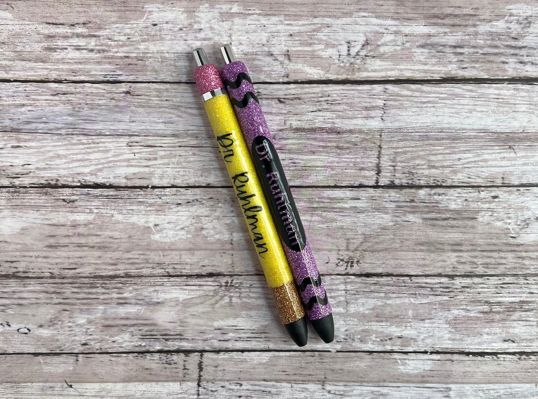 Crayon and Pencil Epoxy Pen Set, Pencil Epoxy Pen, Crayon Epoxy Pen