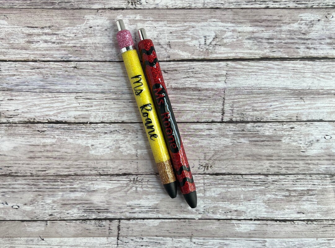 Crayon and Pencil Epoxy Pen Set Pencil Epoxy Pen Crayon Etsy