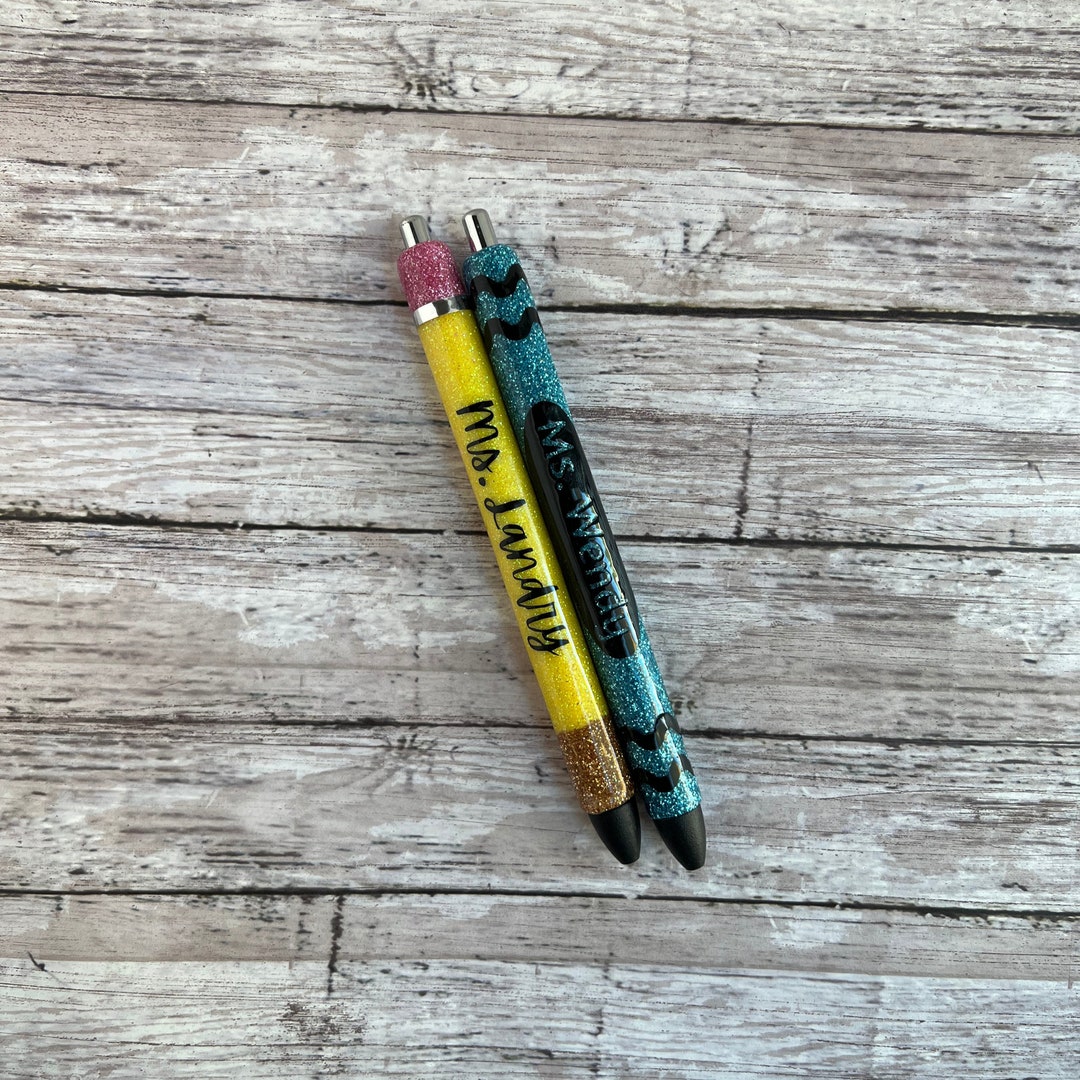 Crayon and Pencil Epoxy Pen Set, Pencil Epoxy Pen, Crayon Epoxy Pen