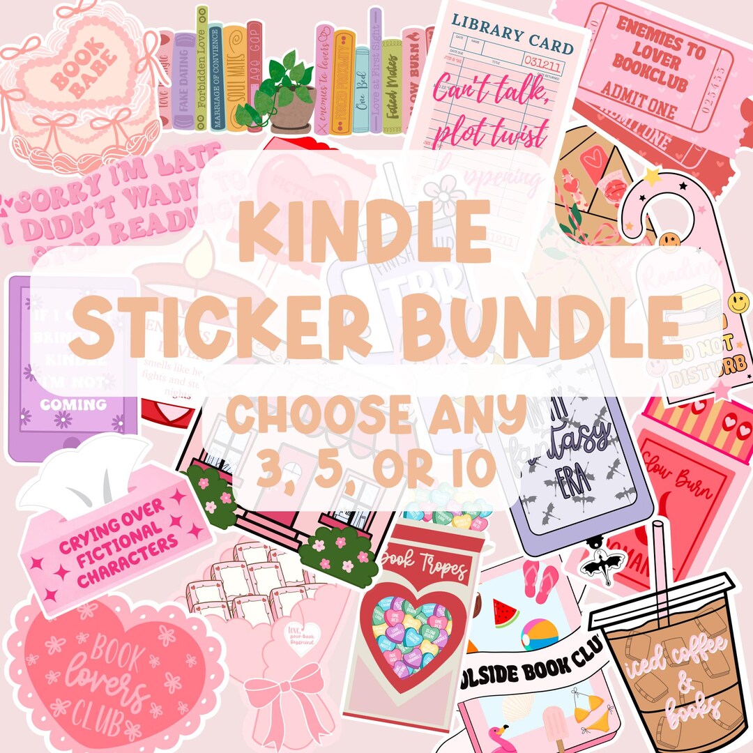 Book Lover Kindle Sticker Bundle: Booktok, Laptop, Bookish - Etsy