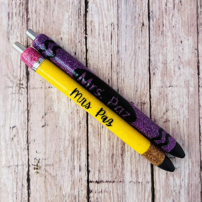 Crayon and Pencil Epoxy Pen Set Pencil Epoxy Pen Crayon Etsy