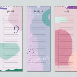 Birthday calendar, perpetual calendar / birthday calendar / abstract / annual calendar image 2