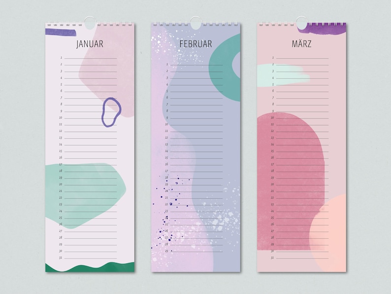 Birthday calendar, perpetual calendar / birthday calendar / abstract / annual calendar image 2