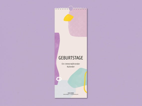 Geburtstagskalender, immerwährender Kalender / Geburtstagskalender / abstrakt/Jahreskalender