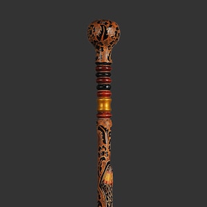 Personalized Handmade Cornel Wood Walking Cane: Showy Stylish Knob Handle