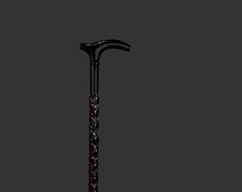 Personalized Hand Carved Cornel Wood Walking Cane, Handmade