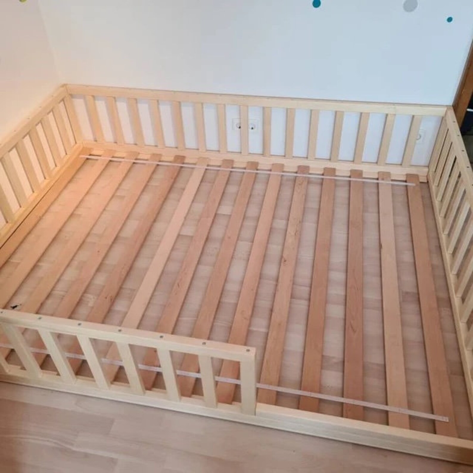 Peuter Vloerbed Montessori Vloerbed Bed met Rails Etsy Nederland