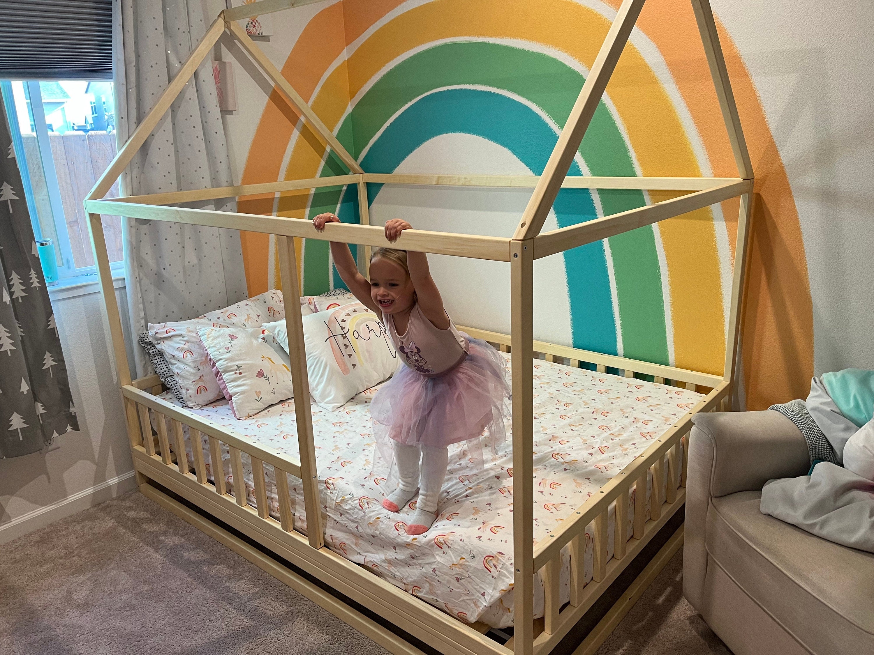 Lit Cabane Montessori Grand Bambin 90x190 - Chambre d'enfants