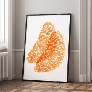 Mandarin Orange Watercolor Art Print: Summer Home Decor (Digital Download)