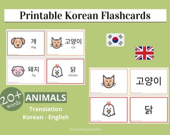 Korean Flashcards - Etsy Singapore Korean Flashcards - Etsy Singapore