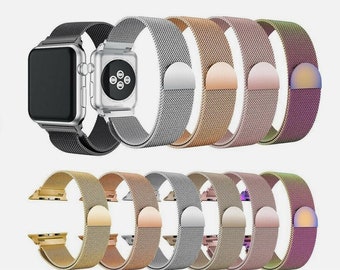 iWatch mesh Milanese band gold black silver apple Watch strap loop38/40/41/42/44/45/49mm watch not included