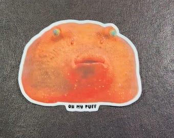 Potato Puffer Fish Vinyl Sticker - Waterproof