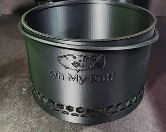 Vaso para fibra filtrante/material filtrante de acuario de 7 pulgadas: PETG impreso en 3D, seguro para arrecifes.