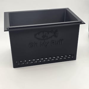 3D Printed Aquarium Filter Floss/Media Cup: Reef Safe PETG, 7x4.5 Inch