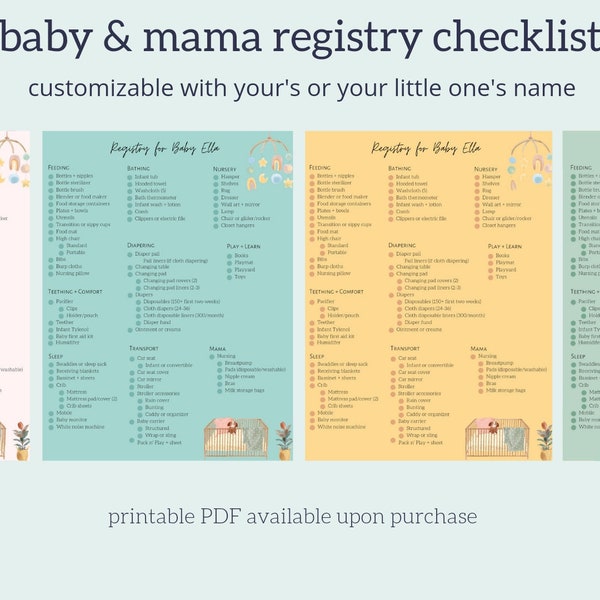 baby + mama registry checklist // baby registry