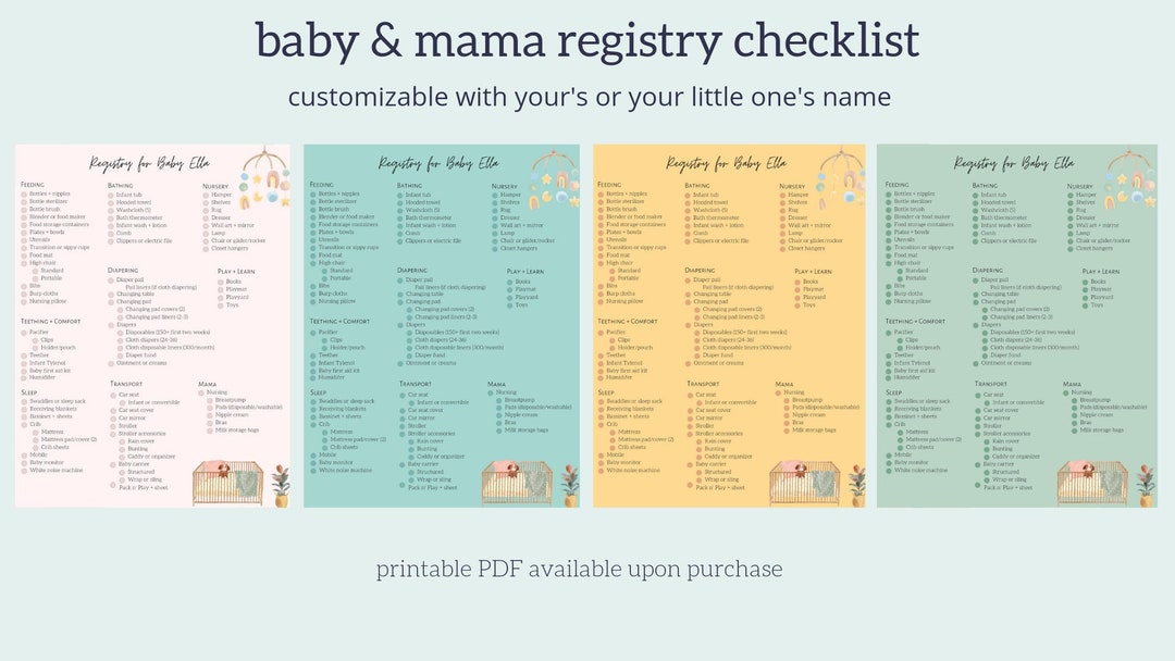 Baby Mama Registry Checklist // Baby Registry Etsy