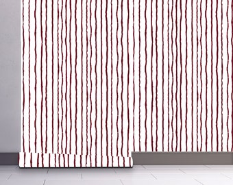 Maroon Peel and Stick Wallpaper - Etsy