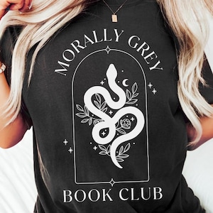 moralisch grauer Buchklub PNGs | Himmlische Rose Mond | Schwarz-Weiß-Grafiken | Buchtrovert | Dark Romance Reader | Von TBR | Fantasie Bücherwurm