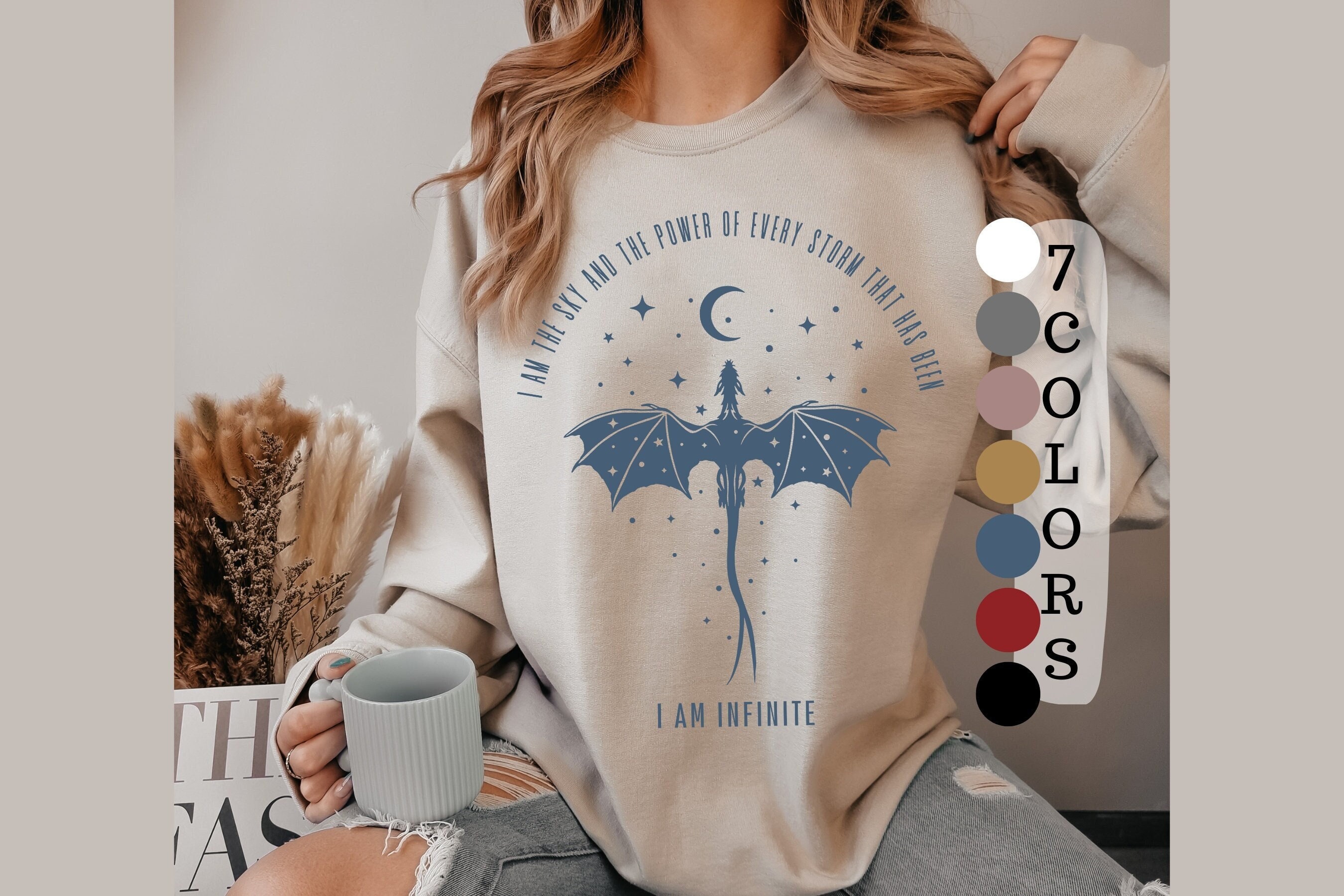 NEW!!! Fourth Wing Inspired PNGs | I Am Infinite | 7 Colors | I Am The Sky & The Power Of Every Storm | Rebecca Yarros | Dragon Rider