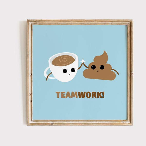 Cute Bathroom Art Etsy