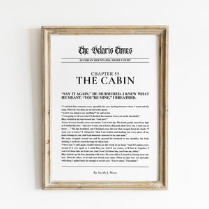 Velaris Times Chapter 55 Print | You&#39;re Mine | ACOTAR Art | Night Court Poster | Vintage Newspaper Design | A Court Of Mist And Fury
