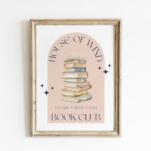 House Of Wind Book Club inspirado impressão de <br> Entrega Rápida? Pôster para impressão | Arte de parede literária | Decoração de livro | Estante