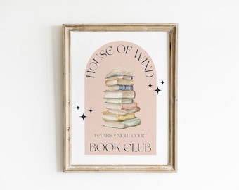 House Of Wind Book Club Inspired Print | Printable Poster | Bookish Wall Art | Book Decor | Bookshelf