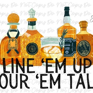 Line em up, pour em tall PNG/SVG Digital download