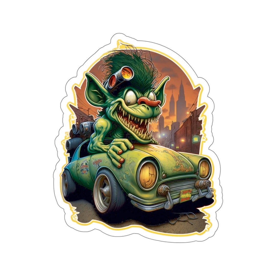 RAT FINK GLOSSY PREMIUM STICKER DECAL HOT ROD CHEVY ROADSTER 4-PACK 4 And 5 In | Australia - Foto 4