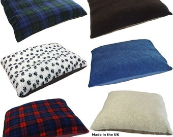 Dog Bed, Pet Cushion - Soft Sherpa Fleece With Waterproof Base - Choice of Colours & Sizes