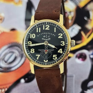 Reloj Sturmanskie Vintage Reloj de pulsera mecánico URSS Pobeda 2602 Yuri Gagarin
