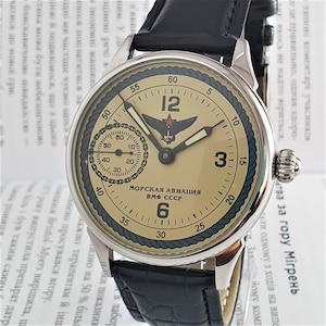 Marriage Dress Men&#39;s Wristwatch Naval Aviation 3602 mechanism USSR Vintage Style