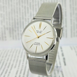 Vintage Uhr UdSSR Poljot De Luxe 2209 ULTRA SLIM Armbanduhr 23 Jewels