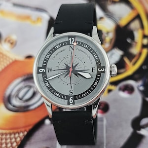 Vintage Watch Raketa Arctic Dial Style Compass Wristwatch USSR 2609.HA