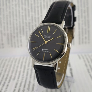 Vintage Watch USSR Poljot De Luxe 2209 ULTRA SLIM Wristwatch 23 Jewels