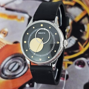 Watch USSR RAKETA Copernik 19 Jewels Vintage Wristwatch Copernic Space Black Dial