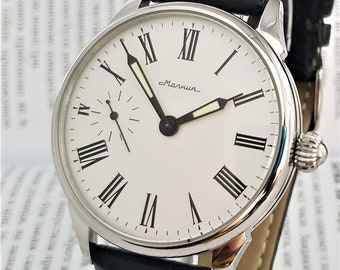 Reloj de bolsillo vintage para hombre, modelo URSS, mecanismo MOLNIJA 3602