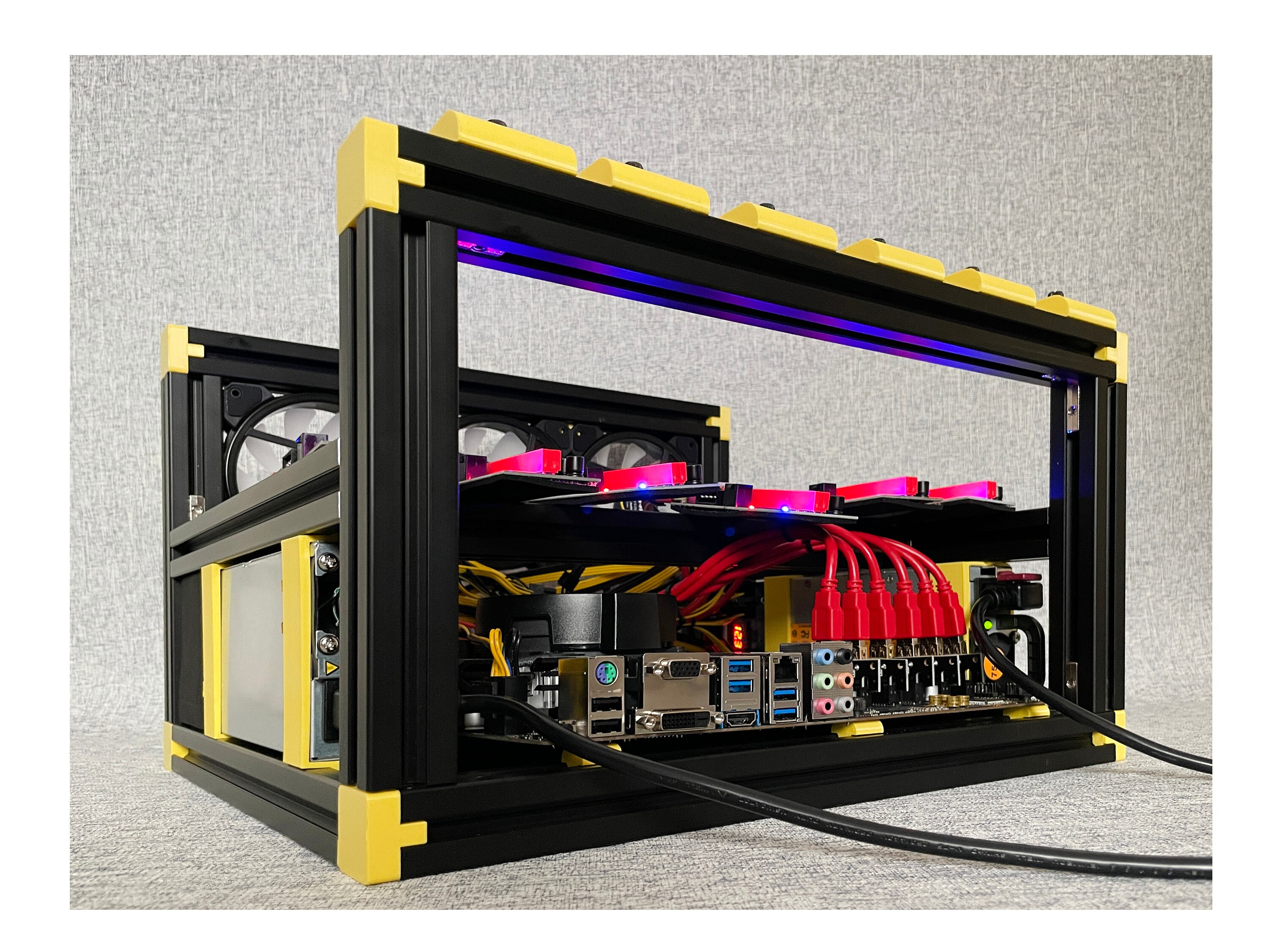 Gpu Vertical MEYING Support Carte Graphique Mining Rig 6 GPU - Boîtier  Acier Pour Farm Crypto - Structure Ouverte - Ventilation Optimisée Rack Cartes  Graphiques Empilable