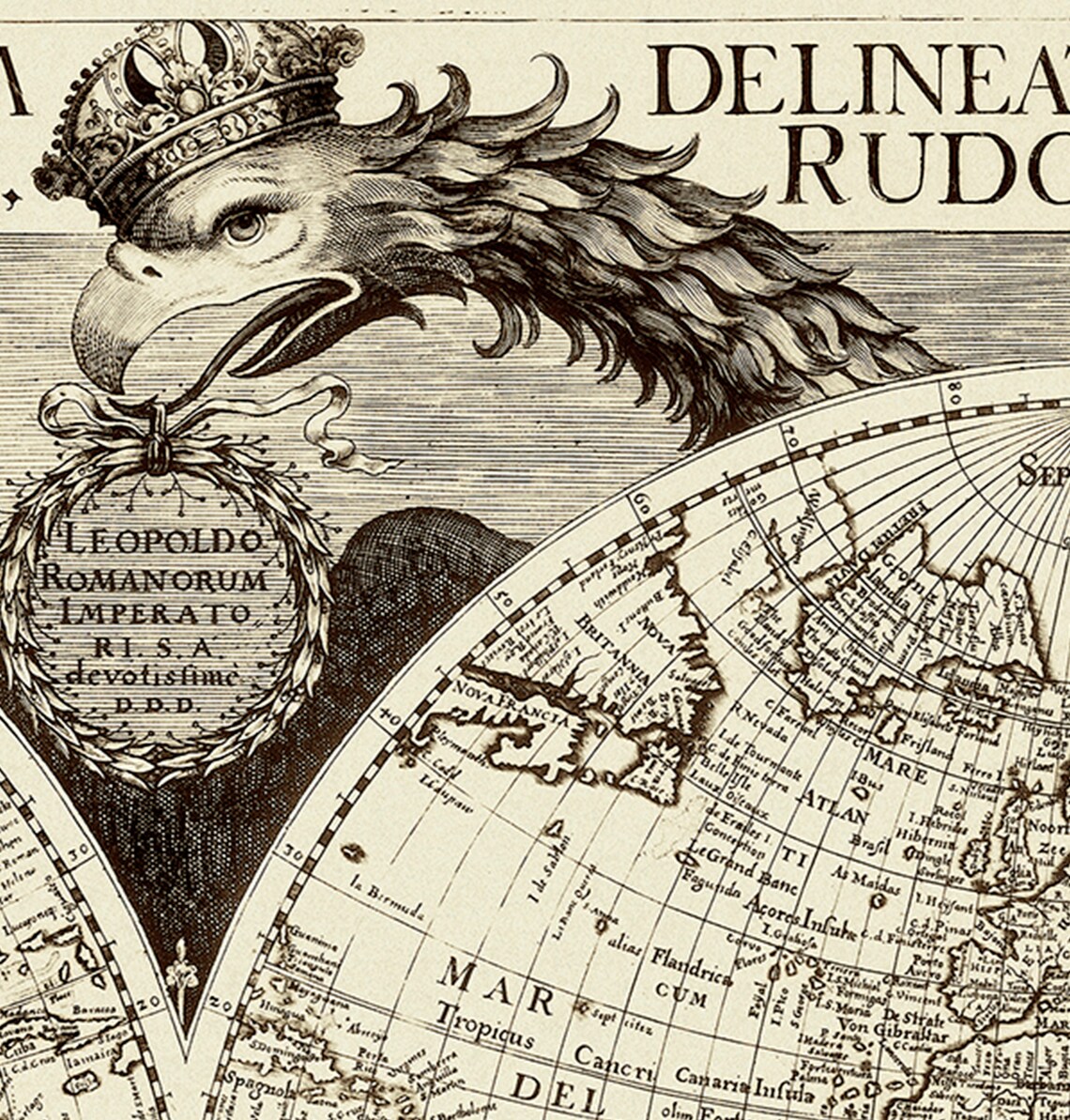 1632 Antique World Map_ideal for Framing & Wall Decor_professionally ...