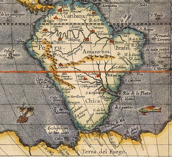 1588 Antique World Map_ideal for Framing & Wall