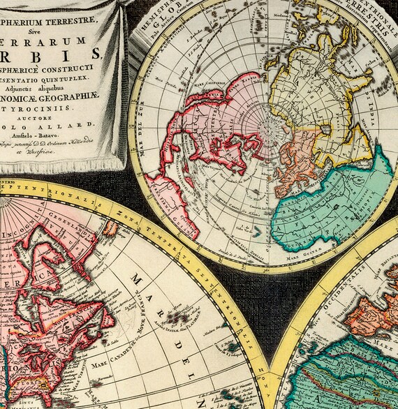 1629 Antique World Map_ideal for Framing & Wall